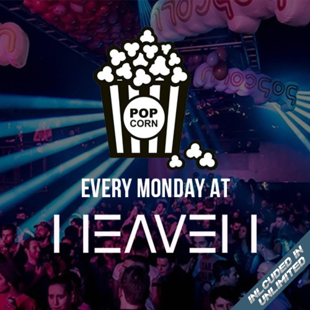 Popcorn every Monday at Heaven Tickets